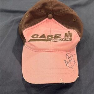 Case IH Agriculture Pink and Brown Cap. Signed by Miranda Lambert.